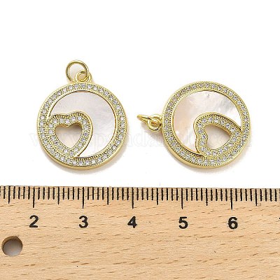 Латунные микропаве прозрачные подвески с фианитом KK-K365-02G-G-1