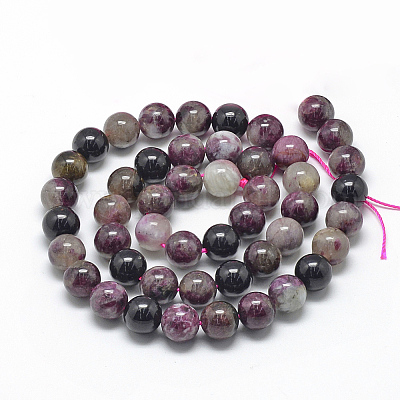 Натуральный турмалин бисер нитей&nbsp;LS-G-R446-8mm-02-1