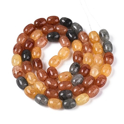 Выпечки нарисованные потрескивание стеклянные бусины пряди&nbsp;DGLA-N019-01A-04-1