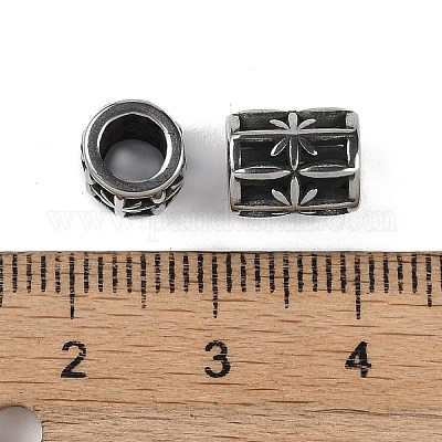 Европейские бусины из нержавеющей стали 304 STAS-C108-09A-AS-1