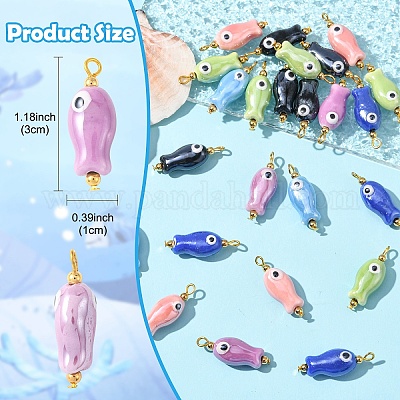 10 шт. фарфоровые подвески ручной работы&nbsp;PALLOY-YW00086-01-1