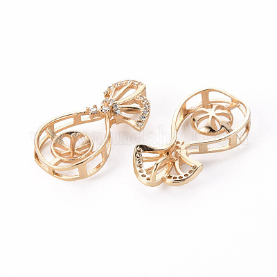 Латунная микропаве из прозрачного кубического циркония KK-T062-68G-NF-1