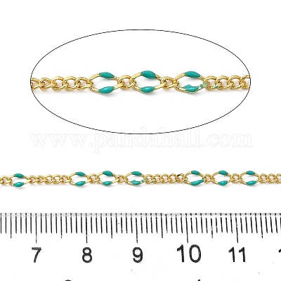 Латунные эмалевые цепи фигаро CHC-L053-09G-03-1