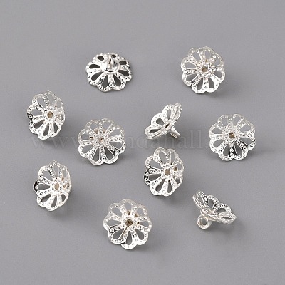 Кулон поручитель с колпачком из латунного бисера KK-WH0044-55S-1