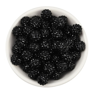 Бусины со стразами из смолы RESI-S315-12x14-01-1