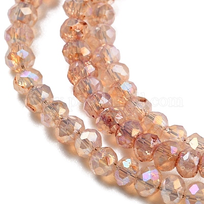 Прозрачная выпечка окрашенные стеклянные бусины нити DGLA-F002-02A-05-1