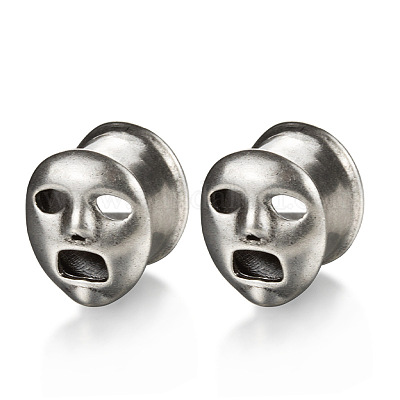 Хеллоуин призрачное лицо латунные и сплавные ушные туннели FS-WGACCDC-08-1