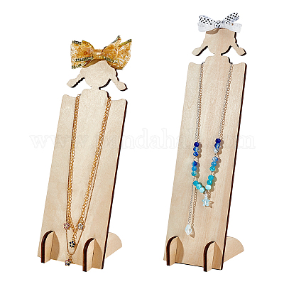 2 сумка 2 стиля милые деревянные держатели для волос в форме девушки ODIS-PH0001-93-1