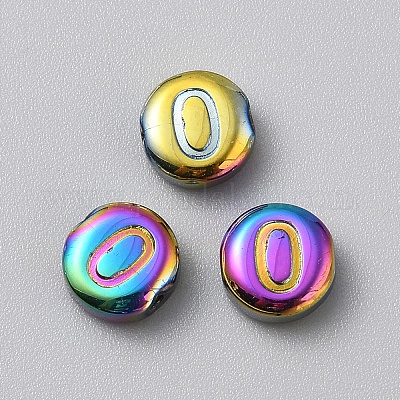 Гальванизированная стеклянная бусина GLAA-WH0042-12A-11-1