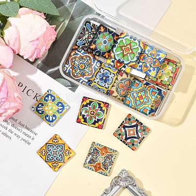 1 пакетик стеклянных кабошонов GGLA-FS0001-20A-1