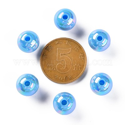 Непрозрачные акриловые бусины MACR-S370-D10mm-7-1