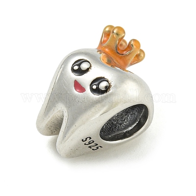 925 стерлингового серебра европейских бисер STER-NH0001-73AS-1