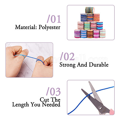 Сегментная окрашенная полиэфирная нить&nbsp;NWIR-TA0001-03C-1