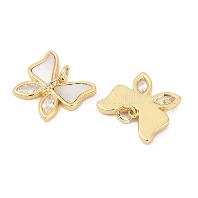 Латунные микро проложить кубического циркония подвески KK-U058-08G-04-1