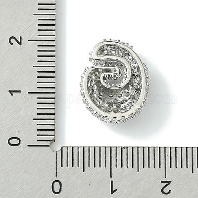 Подвески из латуни с покрытием из прозрачного кубического циркония KK-S378-01P-G-1