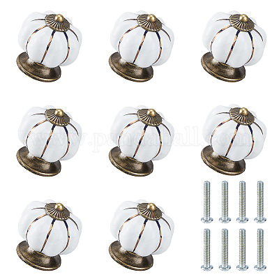 Фарфоровые ручки для дверных ящиков PORC-WH0015-09AB-1