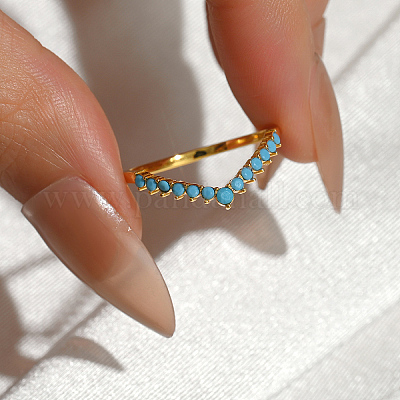 925 серебряное кольцо с V-образной формой и паве из кубических цирконий для женщин DZ3056-4-1