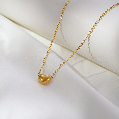 Ожерелья из нержавеющей стали с подвеской в форме сердца для женщин XB4381-2-1