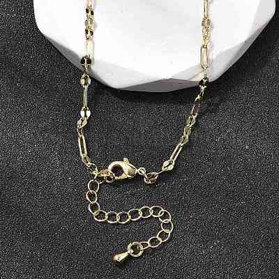 Ожерелья из овальных звеньев латуни толщиной 2.8 мм для женщин NJEW-F355-03G-1