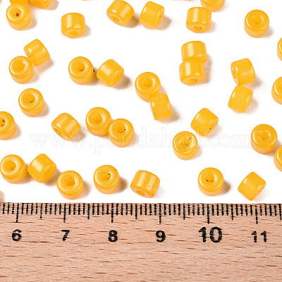 Непрозрачный стеклянный бисер с краской для выпечки SEED-T008-02E-1