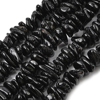 Натуральный черный турмалин бисер нитей&nbsp;LS-G-A285-A07-01-1