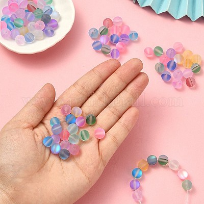 Матовые прозрачные стеклянные бусины&nbsp;FGLA-YW0001-02B-1