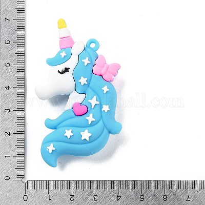 Большие подвески из непрозрачного пластика из ПВХ KY-D022-04C-1