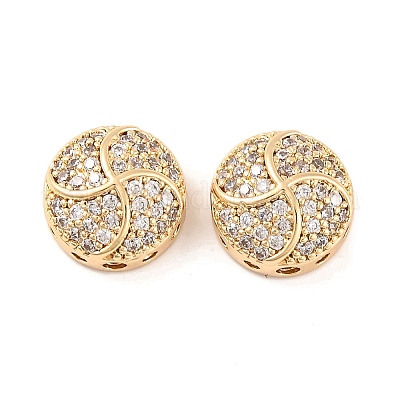 Латунные микропаве из прозрачного кубического циркония KK-S389-26G-1