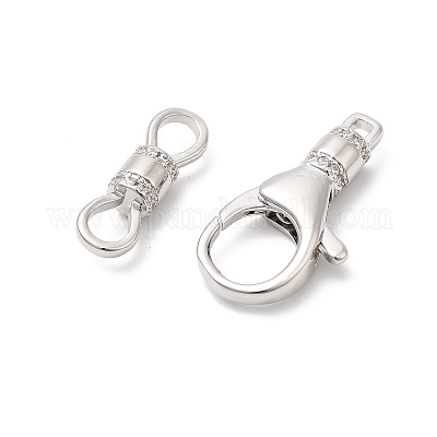 Латунный микро pave прозрачный кубический цирконий лобстер KK-Z137-17P-1