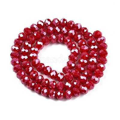 Стеклянные бусины с гальваническим покрытием  EGLA-A044-P6mm-A15-1