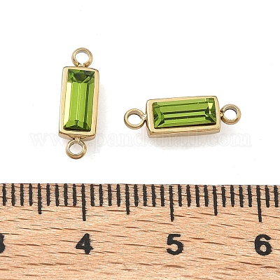 12 Stück Geburtsstein-Anhänger aus Edelstahl 304 mit Strassen in 12 Farben&nbsp;STAS-L022-576G-M-1