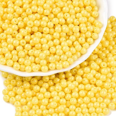 Непрозрачная выпечка окрашены стеклянные бусины DGLA-T004-03F-1