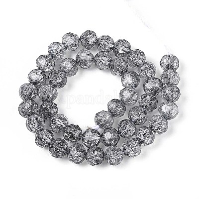 Прозрачные треск стекла бисер нитей GLAA-N053-10mm-02-1