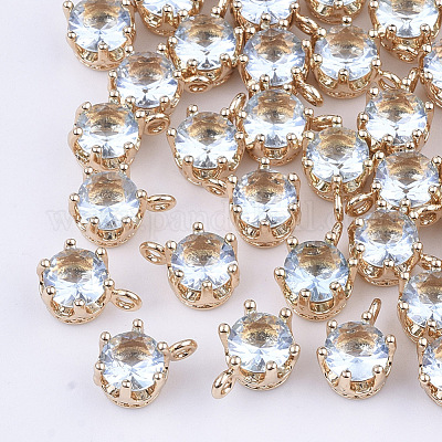 Прозрачные стеклянные амулеты GLAA-T007-17F-1