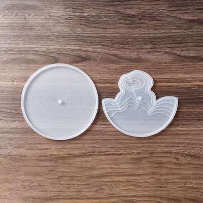 Wholesale DIY Island Scenery Clock Silicone Molds 