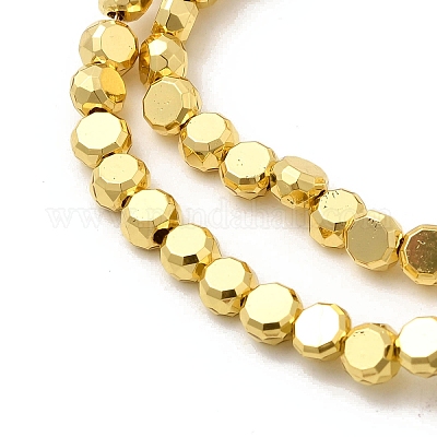 Стеклянные бусины с гальваническим покрытием  EGLA-F166-04A-1