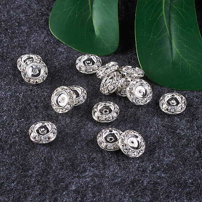 Латунные бусины со стразами  RB-TA0001-02C-1