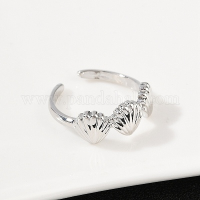 Латунные регулируемые открытые манжеты для женщин RJEW-R032-03P-1