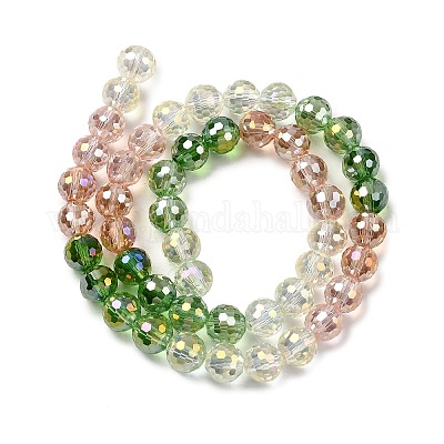 Стеклянные бусины с гальваническим покрытием  EGLA-D300-06-8mm-11-1