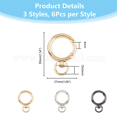 18 шт. 3-х цветные поворотные застежки из цинкового сплава FIND-DC0005-82-1