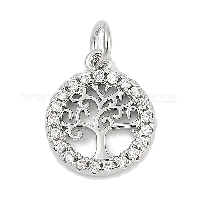 Латунные микропаве прозрачные кубические циркониевые подвески KK-G522-46P-1