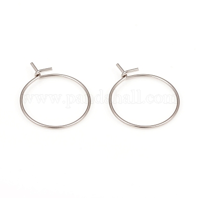 Фурнитура для сережек-колец из хирургической нержавеющей стали 316L STAS-G229-06P-1