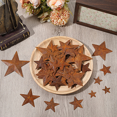 90 шт. 9 стиля звездные ржавые железные большие подвески&nbsp;IFIN-GF0001-12-1