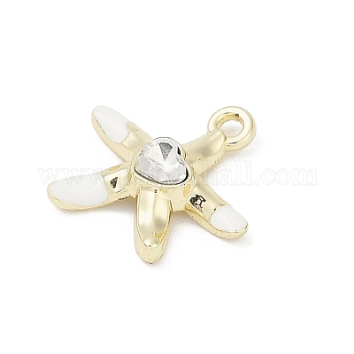 Подвески со стразами из сплава эмали PALLOY-R151-41G-03-1