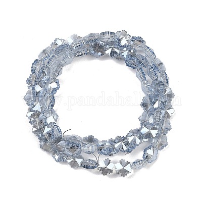 Стеклянные бусины с гальваническим покрытием  EGLA-B011-01A-PL03-1