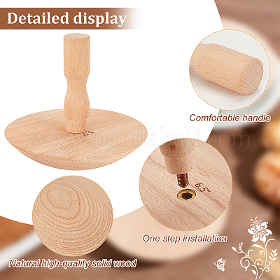 Набор наковальни из деревянного гриба DIY-WH0542-07-1