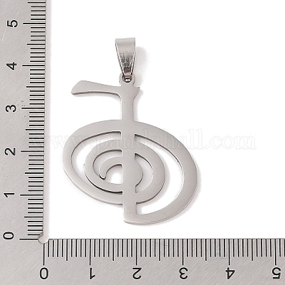 Не тускнеющие подвески из нержавеющей стали с символом рейки 201 STAS-A094-03A-P-1