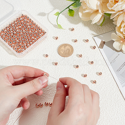 300 шт. латунные распорные бусины для покрытия стойки KK-PH0012-43C-RG-1