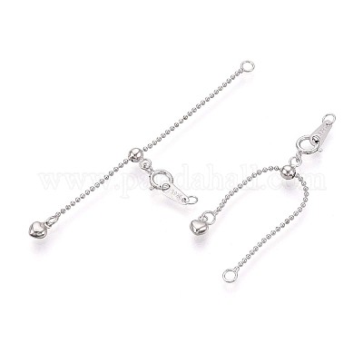 925 удлинитель цепочки из шариков из стерлингового серебра STER-T008-59S-1