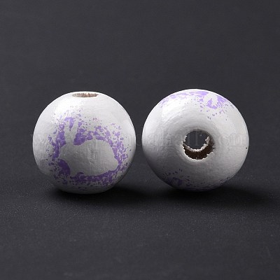 Пасхальная тема набивные деревянные европейские бусы WOOD-C002-10A-1